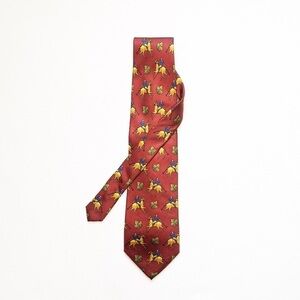 Lancel Paris Vintage 100% Silk Men’s Polo Jockey Rider Sport Tie, Made in France